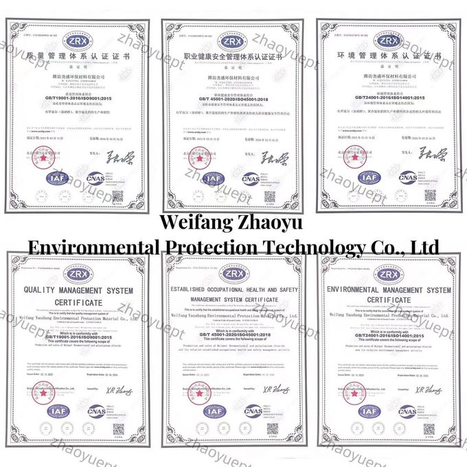 Chine Weifang Zhaoyu Environmental Protection Technology Co., Ltd. Profil de la société 0